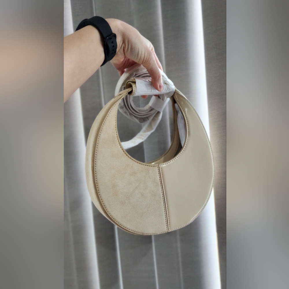 STAUD Mini Moon Split Leather Bag - Picture 3 of 14